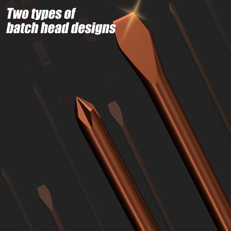 Steel Screwdriver With Industrial Magnetized Tip Slotted/Crossed Screwdriver Multifunctional Magnetic Tool