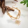 SHIXIN Boho Gold Color Hollow Sun Flower Tassel Anklet Chain for Women Summer Charms Sexy Leg Ankle On Foot Chain Beach Jewelry