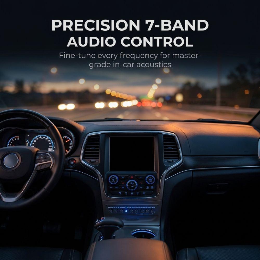 7 Band Professional Equalizer Crossover Parametric Equalizer Professional Car Audio Equalizer