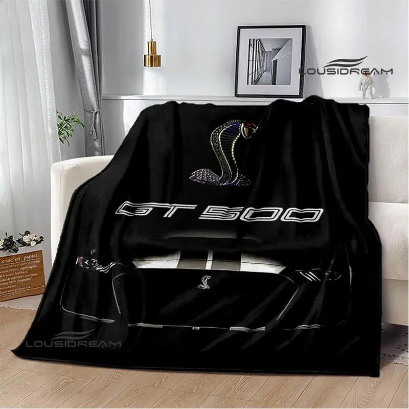 

Mustang car logo printed blanket Flannel Blanket Warm blanket blankets for beds rainbow blanket Picnic blanket birthday present 75x90cm