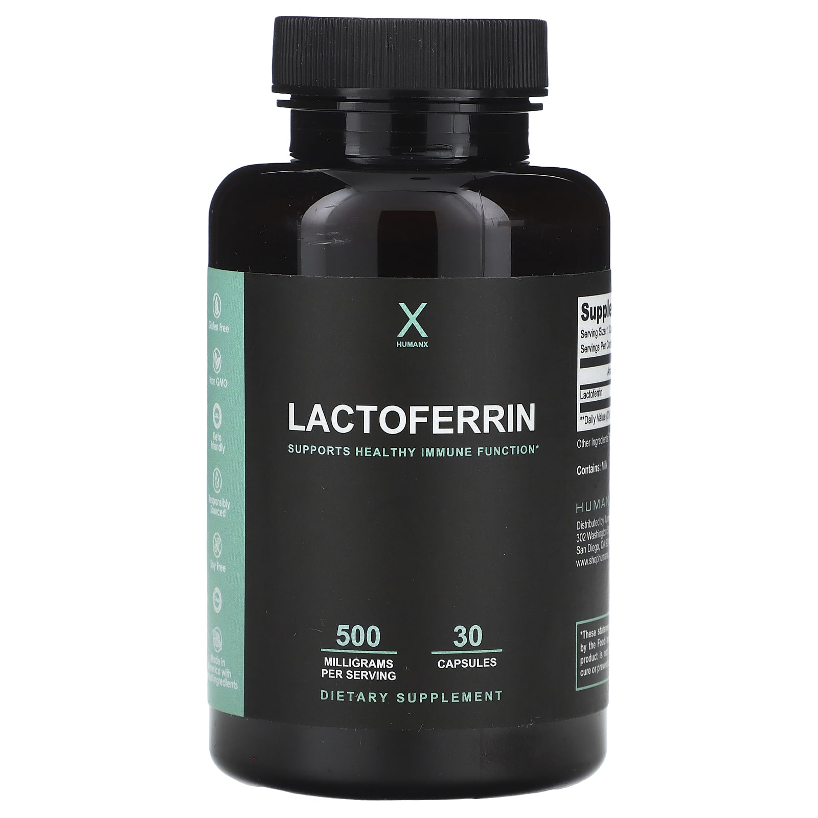 

Lactoferrin, 500Mg, 30 Capsules