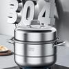 Kombach Europäischer Stil 28cm Edelstahl Doppel-Dampfgarer Topf Set