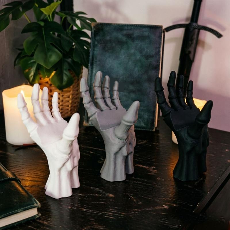 Hand Display Stand for Table, Shelf, or Entryway Use, Skeletal Style Holder for Collectibles and Daily Use Display