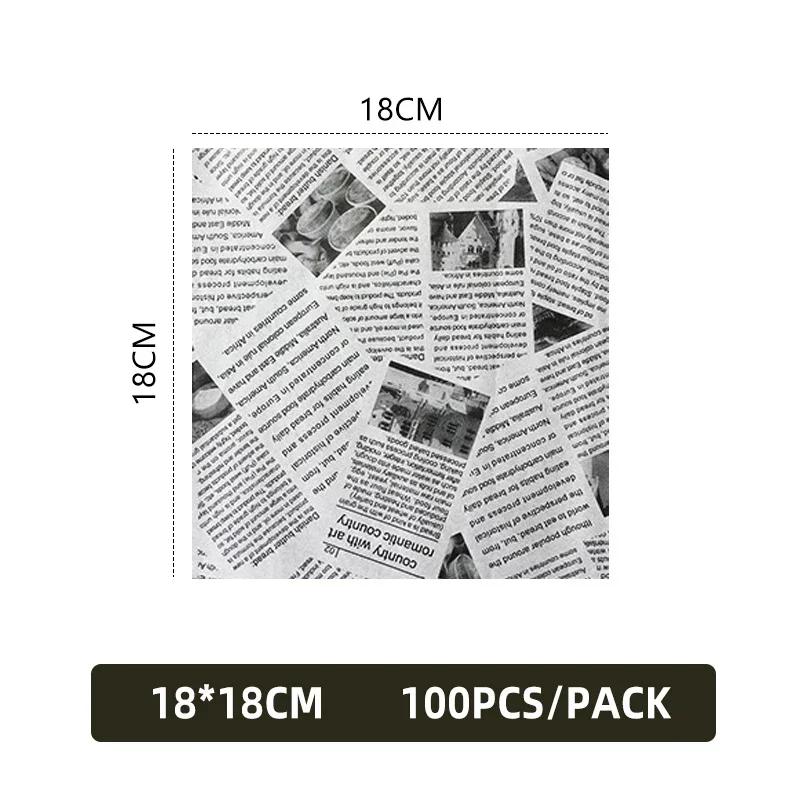 100/1000 Pcs Oil-Proof Paper for Wrapping Burger Bread Fried Food Sandwich Packaging Fryer Air Baking Paper Plate  Accessories