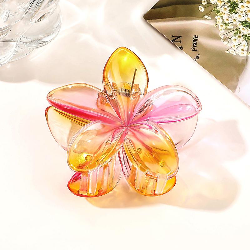 Flower Hair Claws Transparent Hairpin Sweet Ponytail Hair Accessories