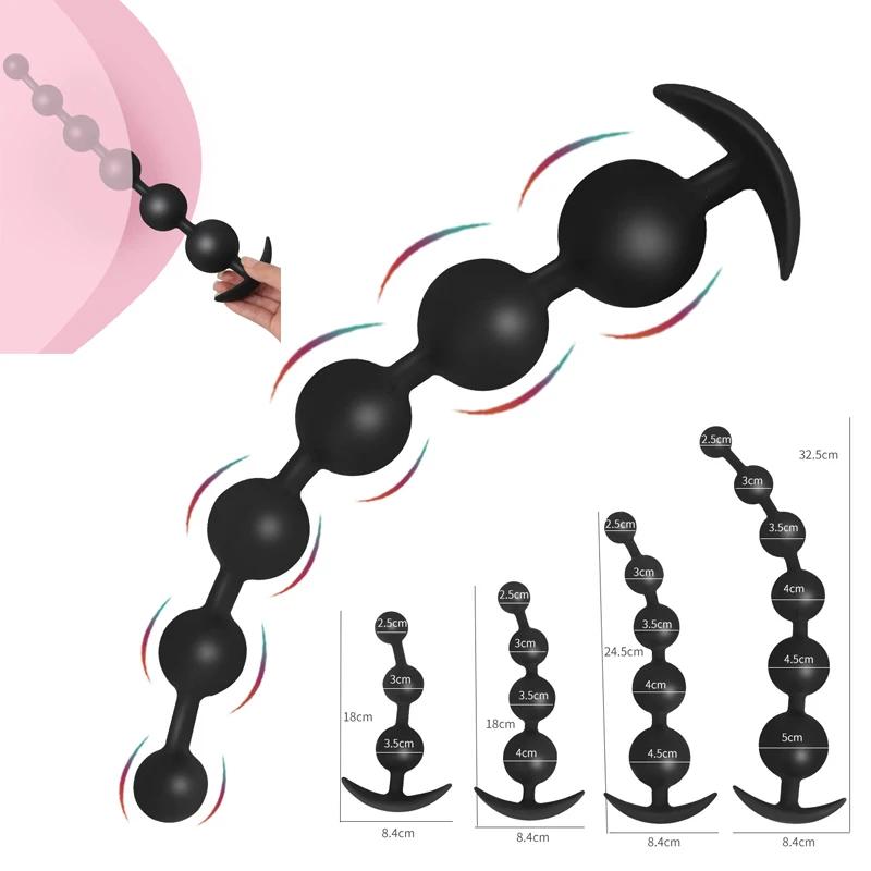Super Long Anal Beads Anal Plug Prostate Massage Big Butt Plug Vaginal Balls Anal Stimulation Pull Bead Dildo Deep Sex Toy