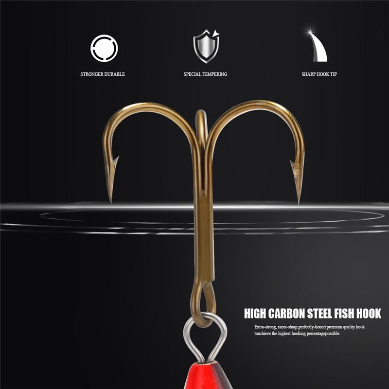 Leurre de pêche FISHKING appât Spinner 4g 4.8g 7g 10g 14g leurres cuillère avec hameçons triples pêche Jig Anzuelos isca Pesca
