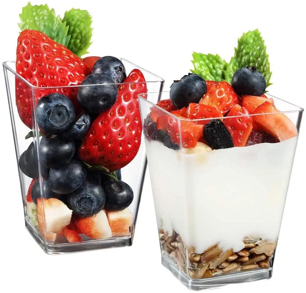 1/5 Pcs Kunststoff Mousse Leiter Geformt Tasse Pudding Einweg Dessert Kuchen Vorspeise Gelee Joghurt Mousse Backen Tasse