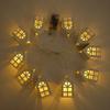 10LED 2M Christmas Wooden House LED Fairy Light String Home Hanging Garland Xmas Tree Ornaments Decoration Lamp 2025 New Year