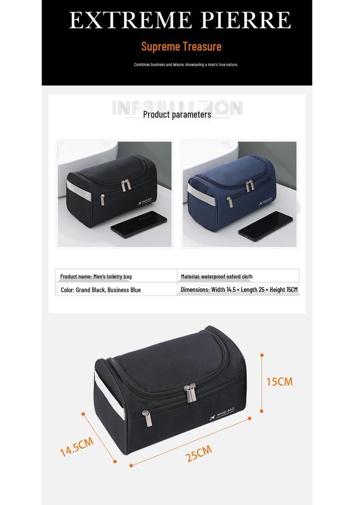 Men's Waterproof Hanging Toiletry Bag - Portable Travel Organizer
