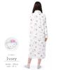 Hello Kitty Nightgown Flannel Loungewear Pink Ribbon Hello Kitty [Sazac] One-piece Women's Button-down (Ivory/ML/SAN1747)