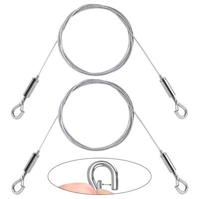 2PCS Adjustable Picture Hanging Wire Kit,2M Wire for Hanging Pictures,Stainless for Photo Frame Picture,Artwork,Mirror Hanging