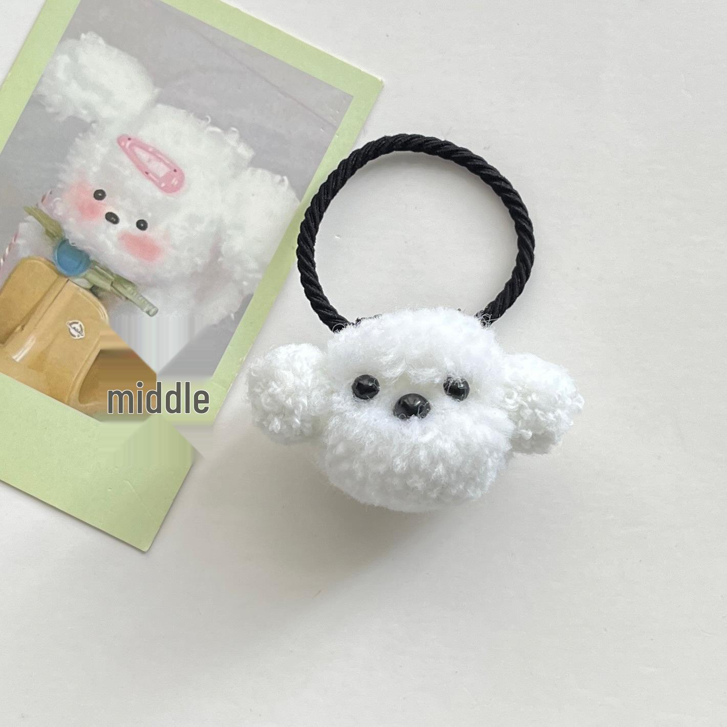 

Милая плюшевая собачка с сердечком резинка для волос: Мягкая девчачья резинка для волос в виде косички для детских хвостиков