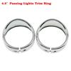 Motorcycle Chrome 7''Headlight Trim Ring+4.5'' Fog Light Cover +Visor Style Turn Signal Trim Ring For Harley Touring FLH Softail