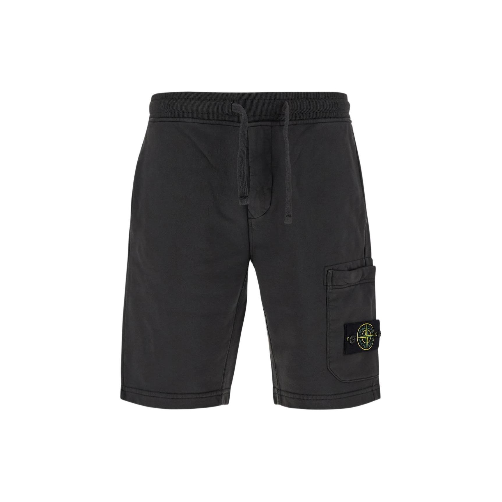 

Stone Island Solid Color Side Pocket Logo Elastic Casual Shorts Men shorts Gray 801564651-V0065 XXL