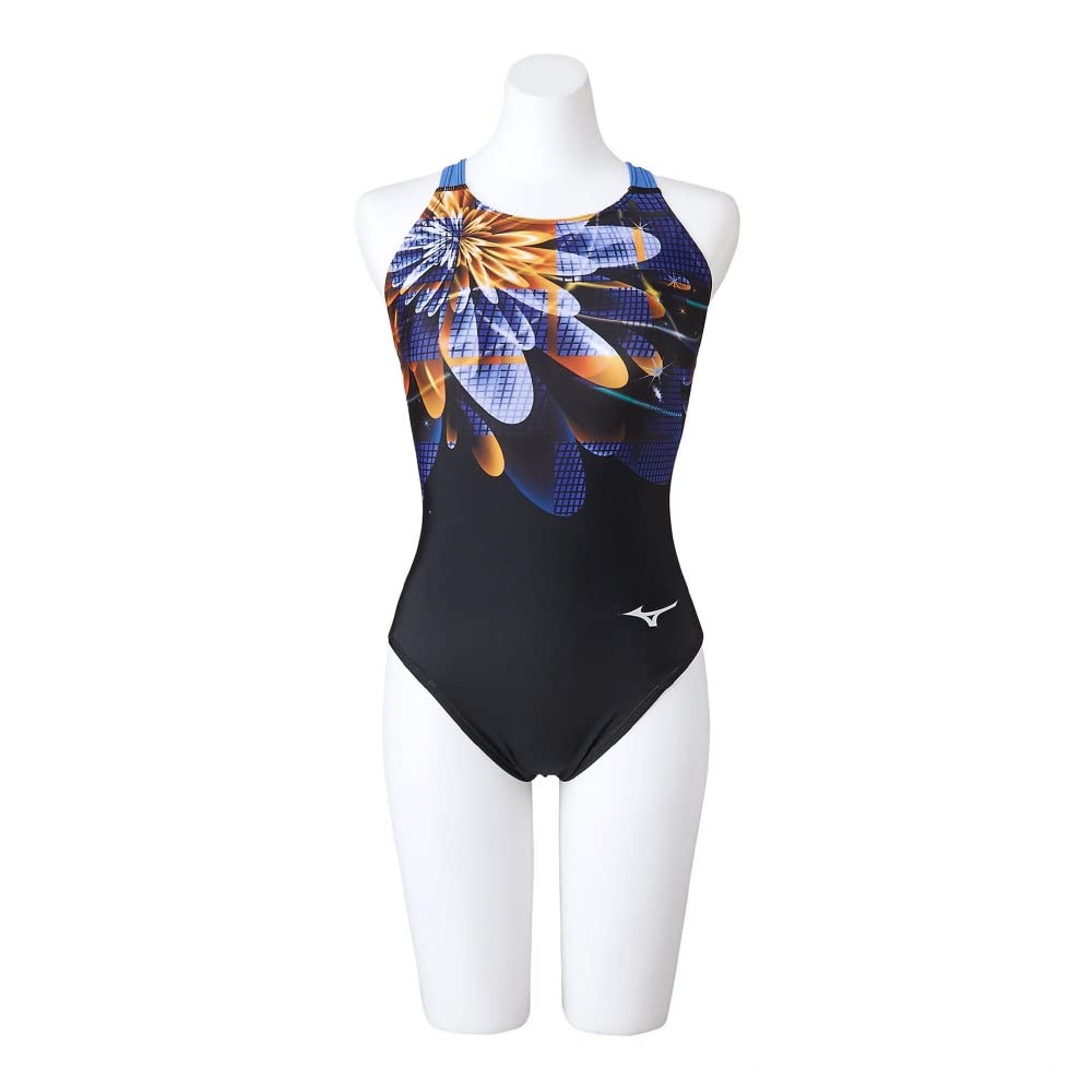 

MIZUNO Stream Ace Size FINA Swimming Size 94 Challenge Women s Low-Cut Swimsuit, Black/Orange, M, (International Federation) Approved, N2MA2742,