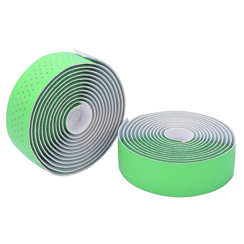 Bicycle Handlebar Tape Anti Slip Road Bike Handle Bar Wraps with End Plugs for Road CyclingGreen