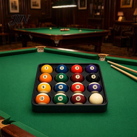 Pool Billard Tablett für 16 Kugeln, 3D-gedruckter Halter mit erhöhtem Rand, Snooker Transport-Aufbewahrungstablett, Tischzubehör