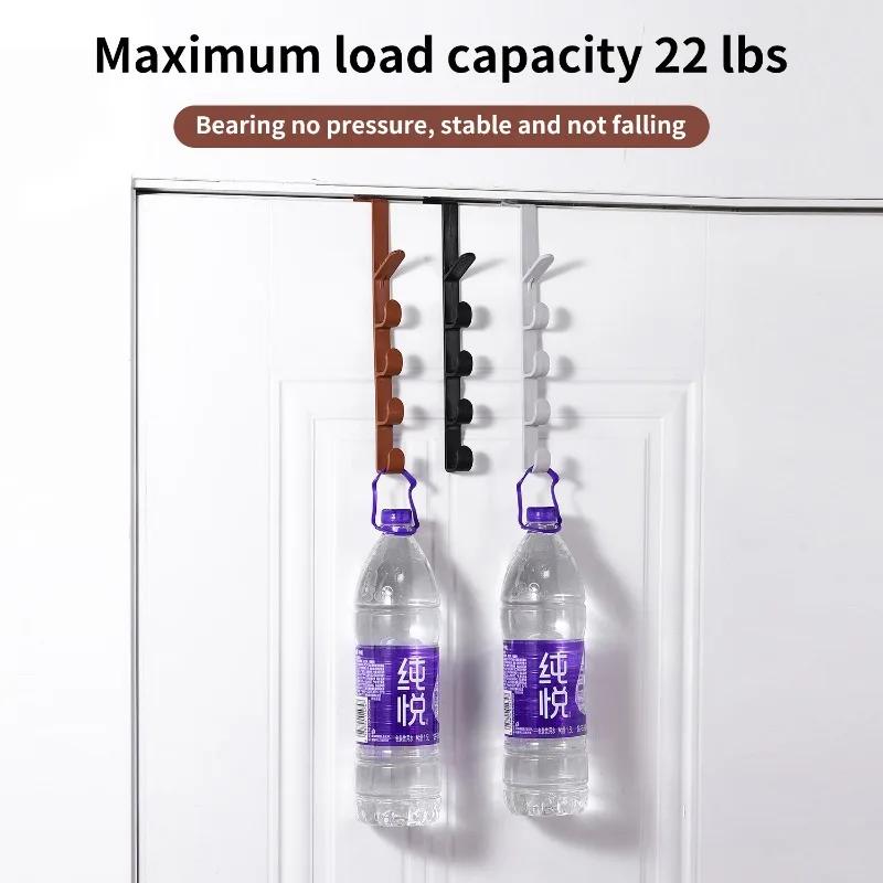4pc Bedroom Door Hanger Clothes Hanging Rack Over The Door Plastic Home Storage Organization Hooks, Purse Holder For Bags Rails
