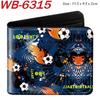 Sports Ball Bifold Wallet Football Basketball Rugby Pattern Student Coin Purse Card Holder Leather Short 1pcs