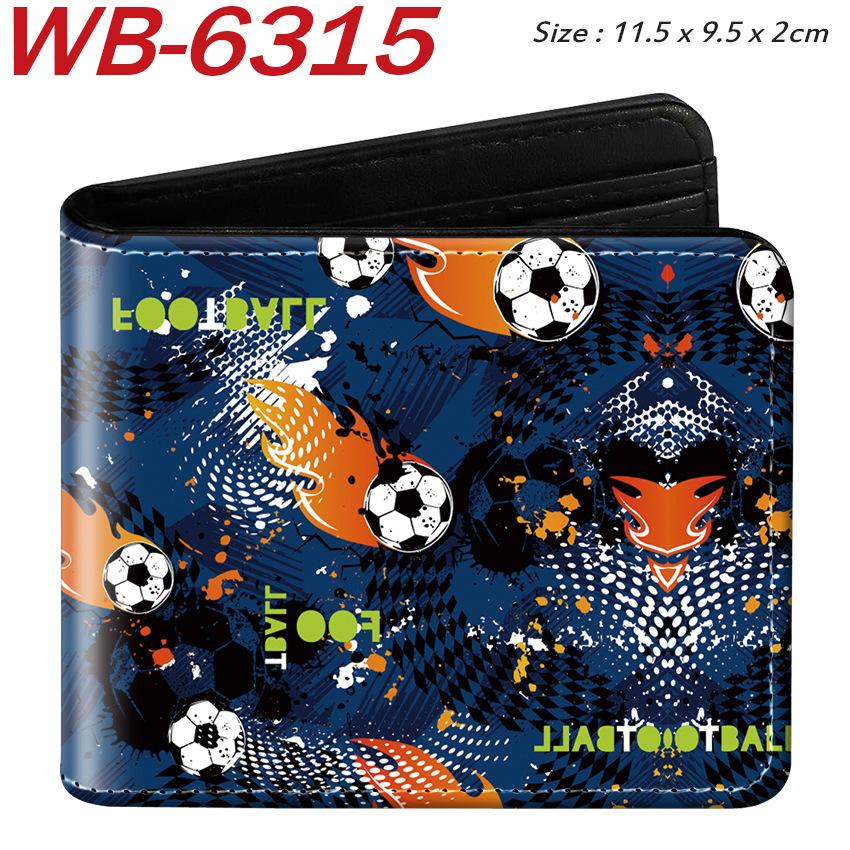 Sports Ball Bifold Wallet Football Basketball Rugby Pattern Student Coin Purse Card Holder Leather Short 1pcs