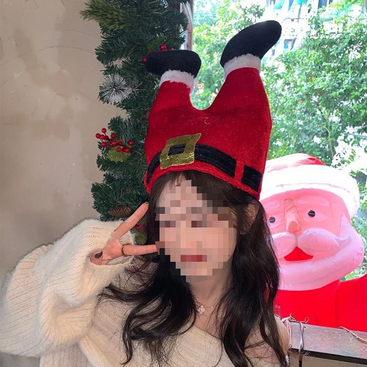 Christmas Tree Hat with Cute Santa Legs - Festive Headwear for Men & Women, Perfect Christmas Gift & Photo Prop