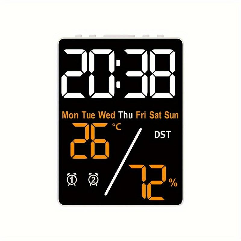 1PC small LED art clock mall LED Alarm clock Gift Multi-function electronic clock Simple set temperature and humidity clock for