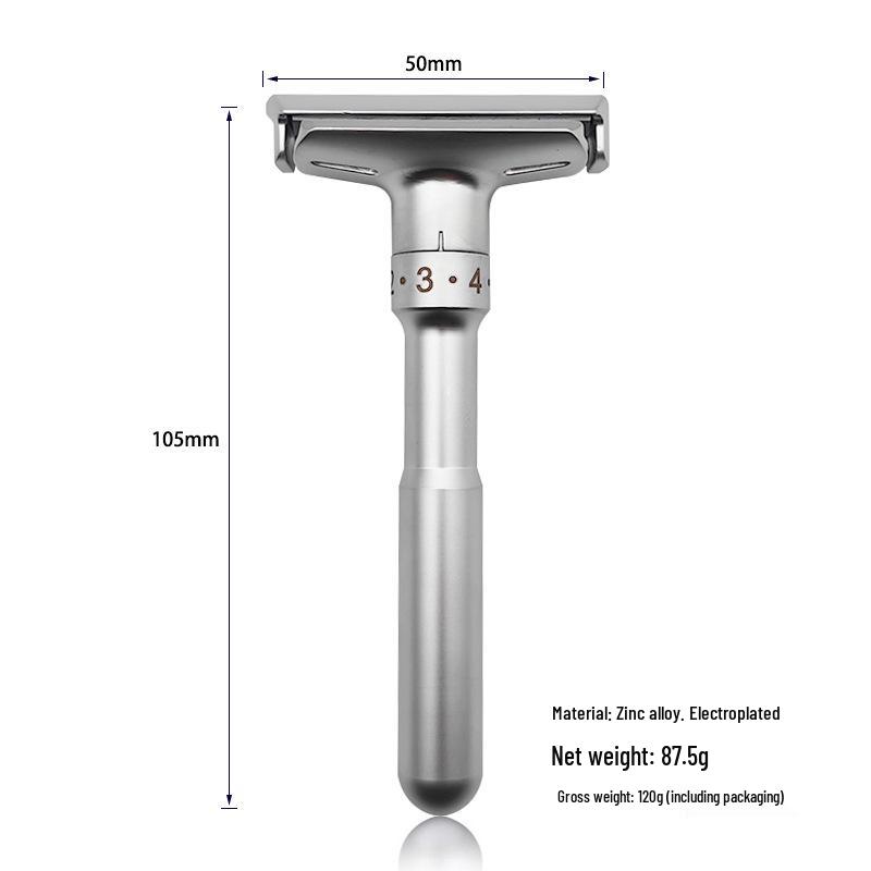 Double-Sided Men's Manual Shaving Razor with Stand