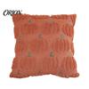 Unique Halloween Home Accessories Plush Pumpkin Cushion Cover, Throw Pillow 18 x Farmhouse Fall Covers Inches Maple Leaf Case for Sofa Couch