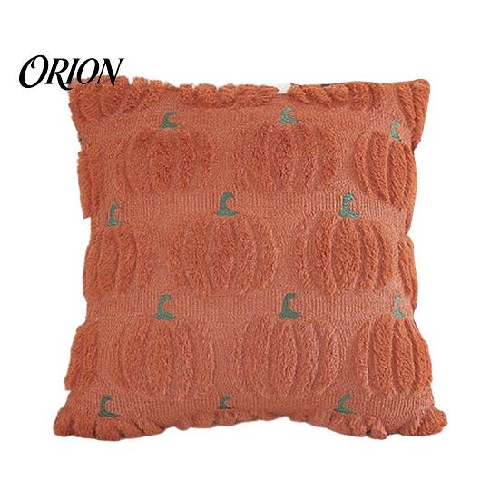Unique Halloween Home Accessories Plush Pumpkin Cushion Cover, Throw Pillow 18 x Farmhouse Fall Covers Inches Maple Leaf Case for Sofa Couch