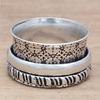 Silver Spinner Ring For Women Four Spinner Ring Fidget Silver Jewelry Ring"7"