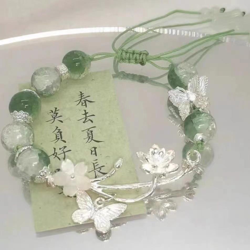 Butterfly Beaded Chic Bracelet With Adjustable String For Womens Fashion