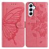 For Samsung Galaxy A55 5G Case Butterfly Imprinted Wallet Stand PU Leather Flip Phone Cover with Strap