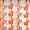 Traditional Style Spring Festival Door Decoration Cute Design Bless Words Hanging Tassel Ornament Good Luck Red Blessing