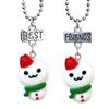 Resin Cartoon Snowman Necklace for Kids - Best Friend Gift