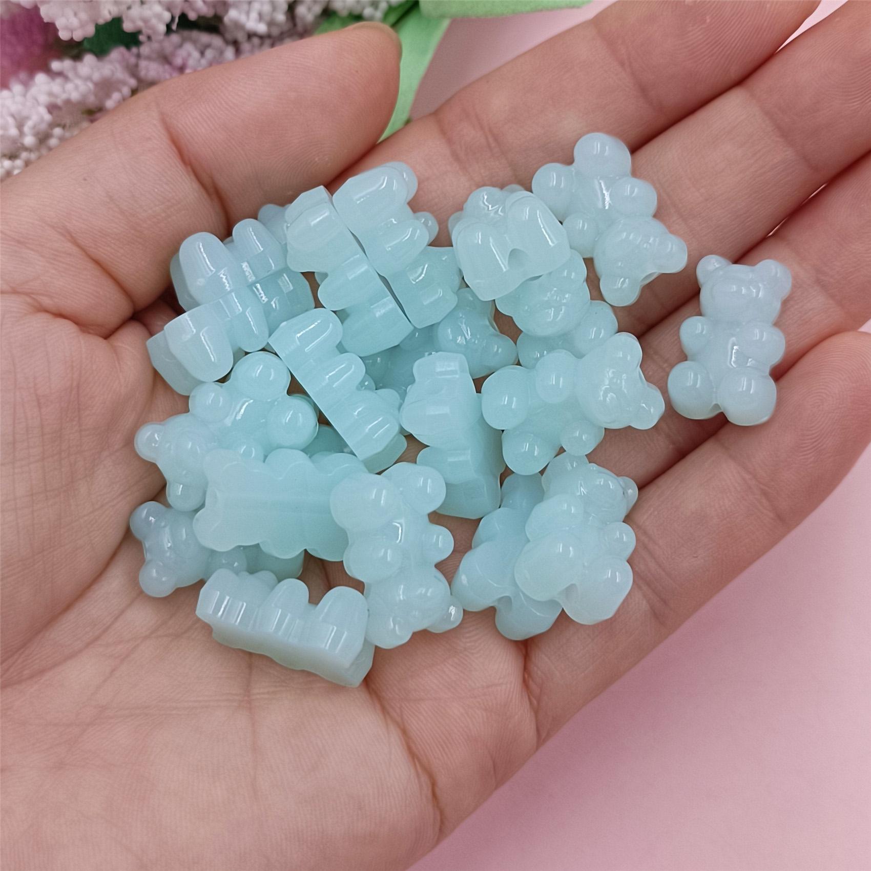 

Материал для изготовления украшений в виде медведя, бусины, ожерелье, браслет, аксессуары ручной работы, 20 шт., акрил, 11*18 мм, материалы для бисероплетения about11*18mm синий