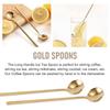 M-Modern-8 Stück 6,7 Zoll Kaffeelöffel, Rührlöffel, Teelöffel Langer Griff, Goldene Teelöffel, Goldene Löffel, Eistee-Löffel
