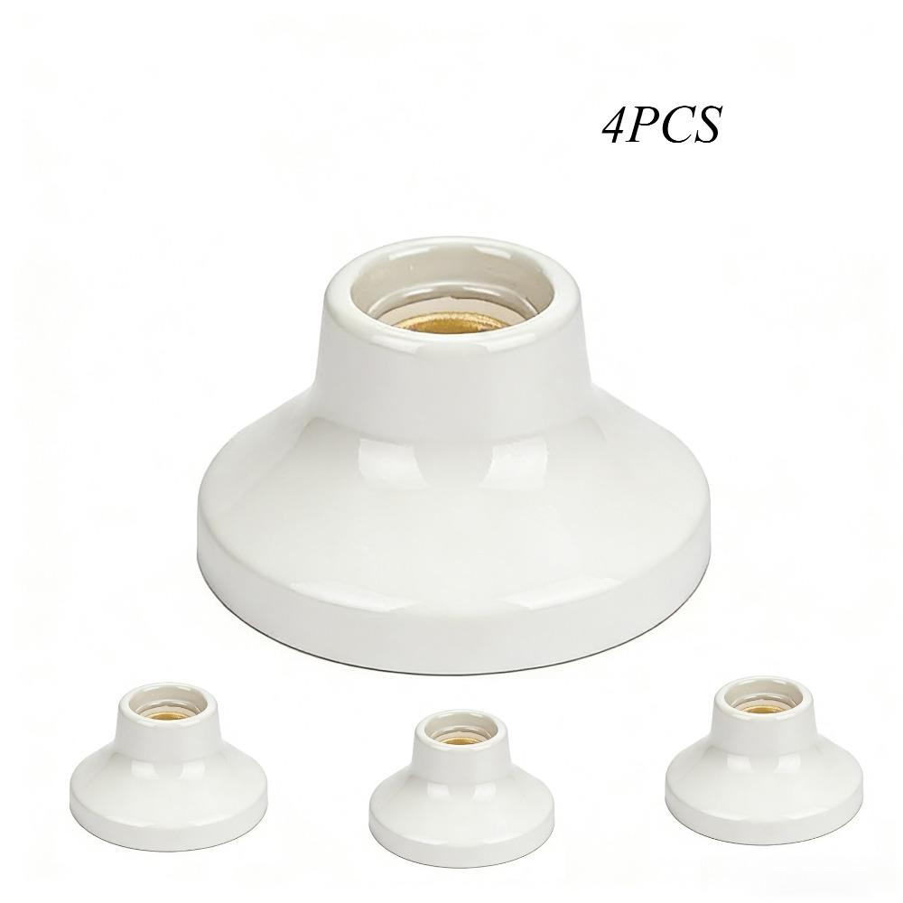 4PCS DIY Vintage Lamp Base Decorate Poecelian Ceramic Wall Ceiling Light E27 LED Bulb Lamp Socket Base Holder LED Light Base