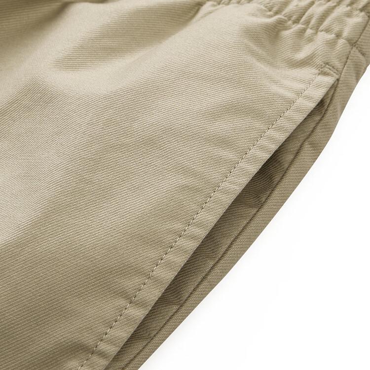 Skechers Solid Color Mid Waist Comfortable Straight Leg Casual Pants Men bottoms Rock-Beige L224M055-00V8