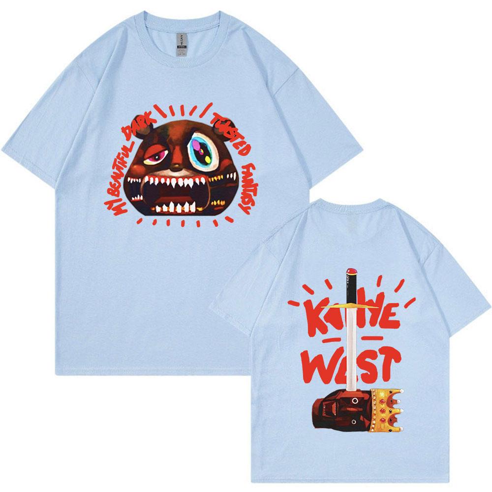 Rapper Kanye West Tričko Hudobný Album Promócia Grafické Tričká Muži Móda Hip Hop Vintage Tričko Nadrozmerné Streetwear