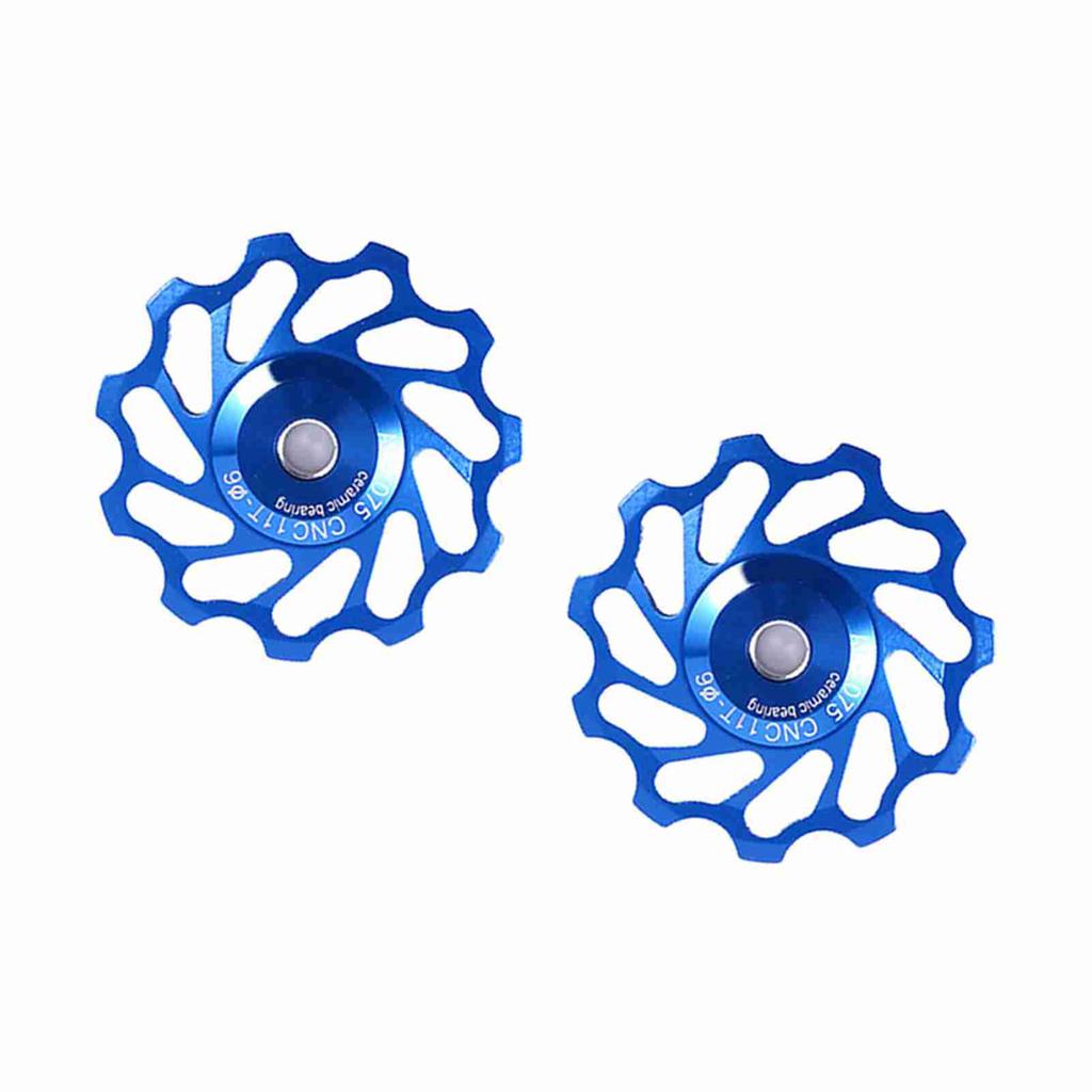 2pcs Ceramic Pulley Aluminium Alloy Rear Derailleur Guide Roller Part Accessory For MTB Bike