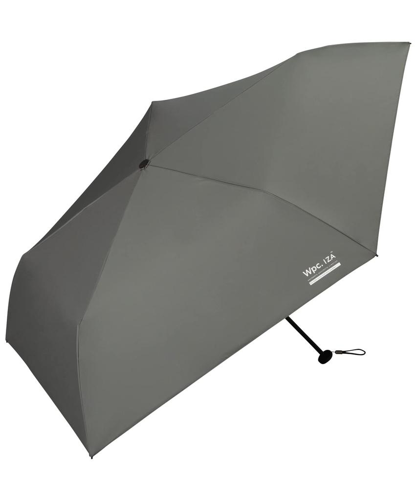IZA Light Slim Full UV Suitable for Sun and Folding [2022] Wpc. & Parasol, Gray, 55cm, Blackout, 100% Protection, Rain, Lightweight, Slim, Men's