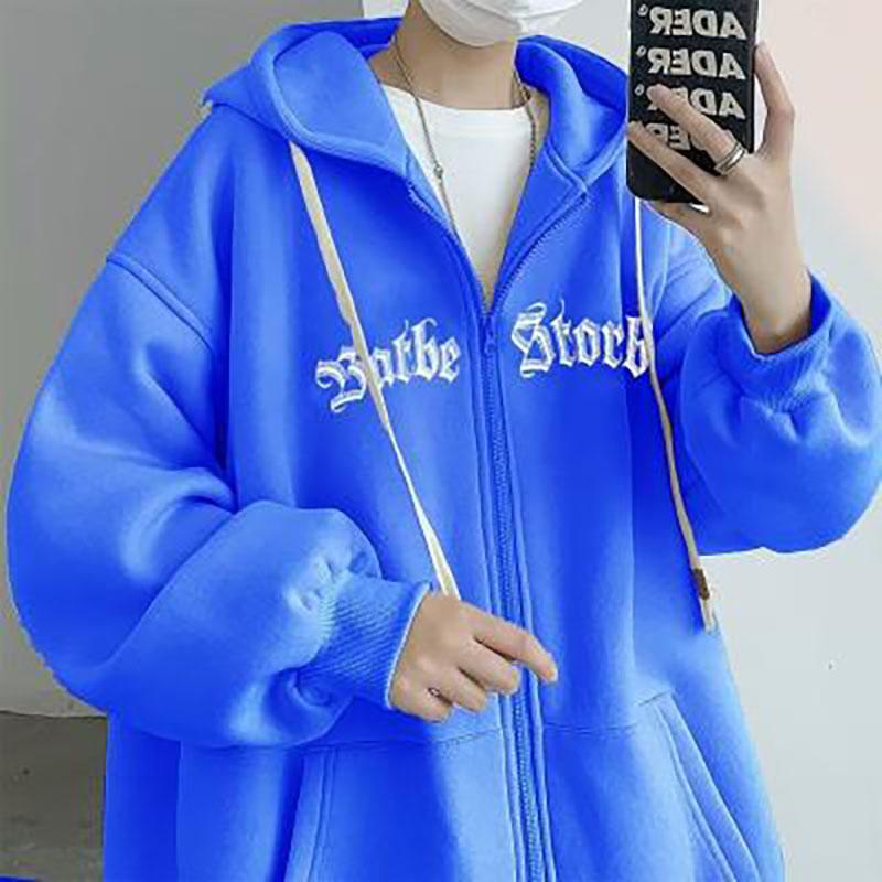 

Толстовки с капюшоном для мужчин и женщин, весна и осень, тонкие, свободные и универсальные повседневные куртки и топы L синий