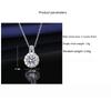 925 Silver Necklace 2 Carat Aaaaa Zircon Fashion Women Elegant Round Pendant Necklace Birthday Jewelry Gift