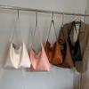 Large Capacity Solid Color Handbag Elegant French Underarm Bag Classic Soft PU Tote Bag  Daily