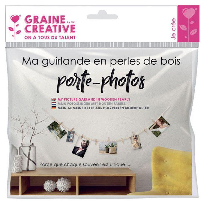 Ma Guirlande en Perles de Bois Porte-Photos