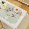 1pc Plant Printed PVC Dining Table Tablecloth Waterproof and Oil Resistant Rectangular Table Coffee Table Cloths Anti Scalding Scratch Resistant