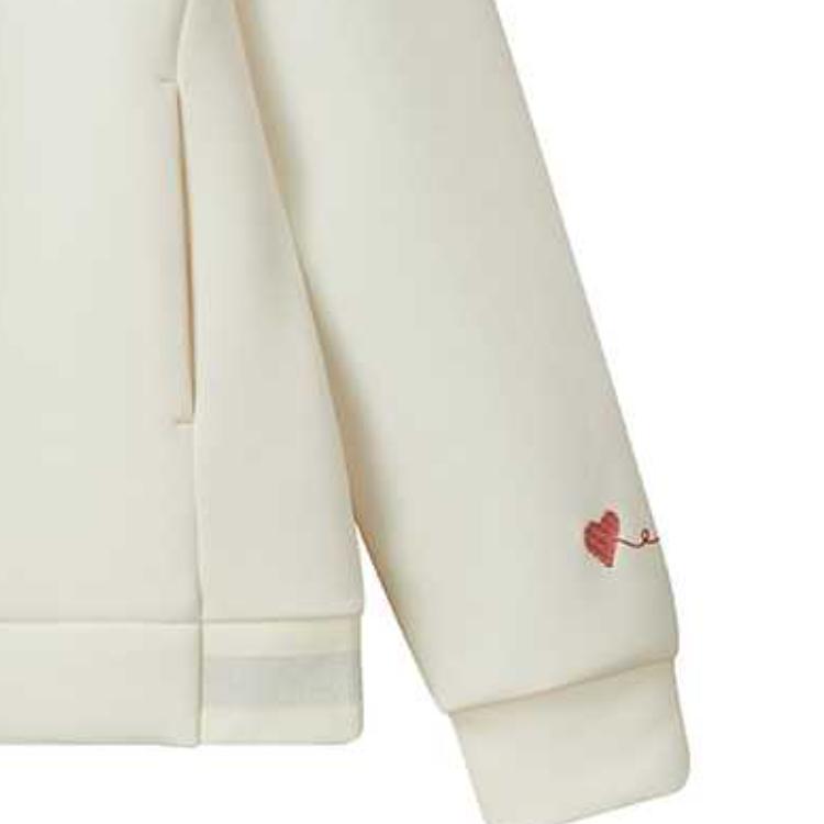 FILA Warm Comfortable Lightweight Fashionable Zipper Solid Color Knit Sweater Women tops White F11W111503F-NV