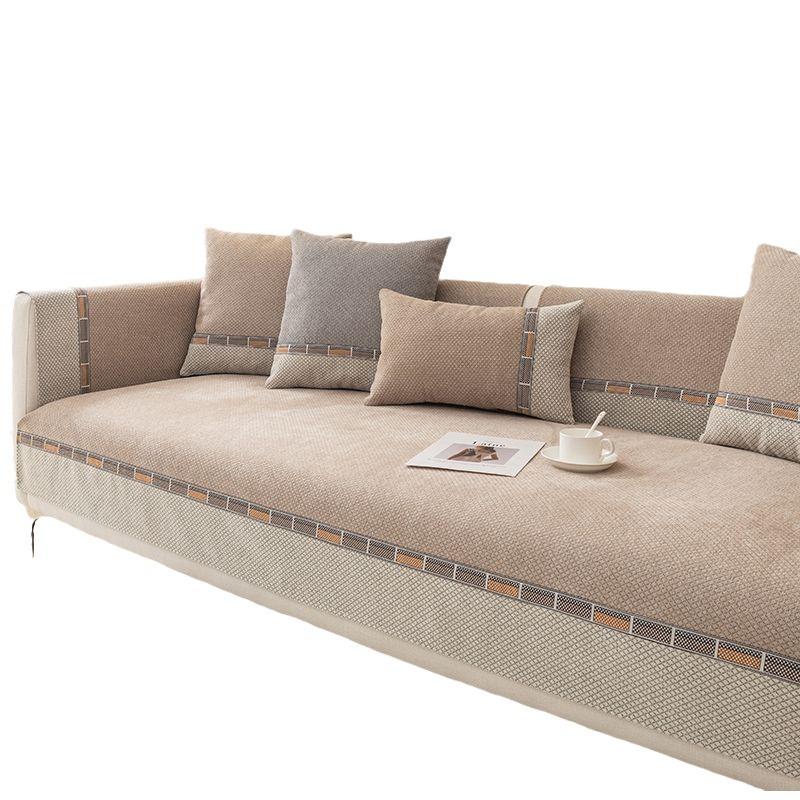 Minimalist Sofa Cushion That Is Soft And Plush, Featuring a Solid Color with Elasticity. It Has Vertical Stripes And a Vintage Nordic INS Style