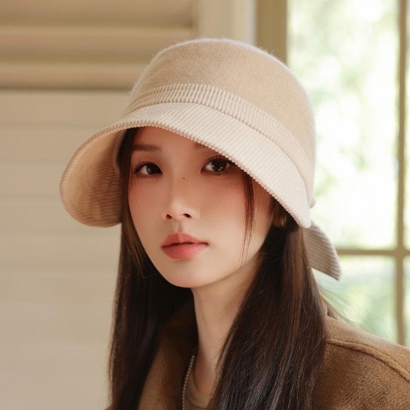 

Модная теплая бейсболка, ветрозащитная, универсальная, шляпа для верховой езды, корейская новая шляпа, женская британская ретро шляпа-ведро One Size